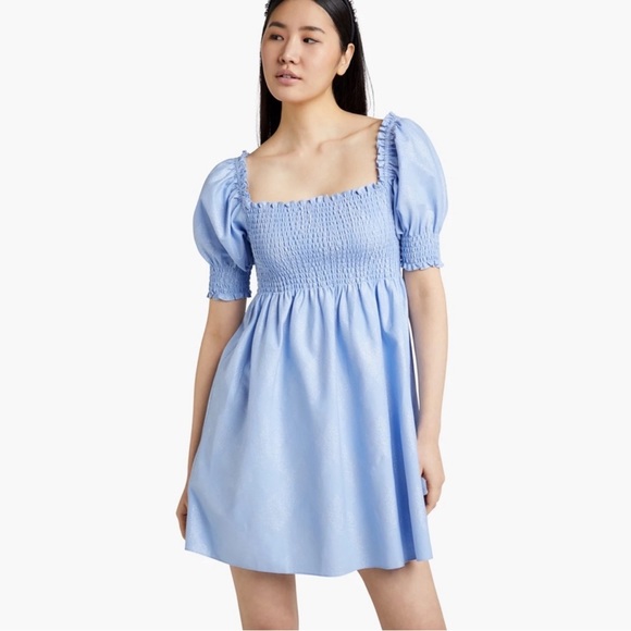 New Hill House The Athena Nap Dress Light Blue Nap Dress size Large - Picture 3 of 6